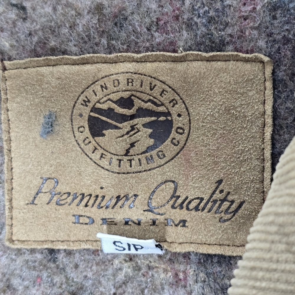 VintageWindRiver Men's Denim Jacket with Tan Corduroy Collar Size S Or Women's M - Picture 5 of 13